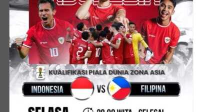 Warga Denpasar Rayakan Kemenangan Timnas Indonesia di Kualifikasi Piala Dunia 2026 Bersama Pj GUbernur Bali