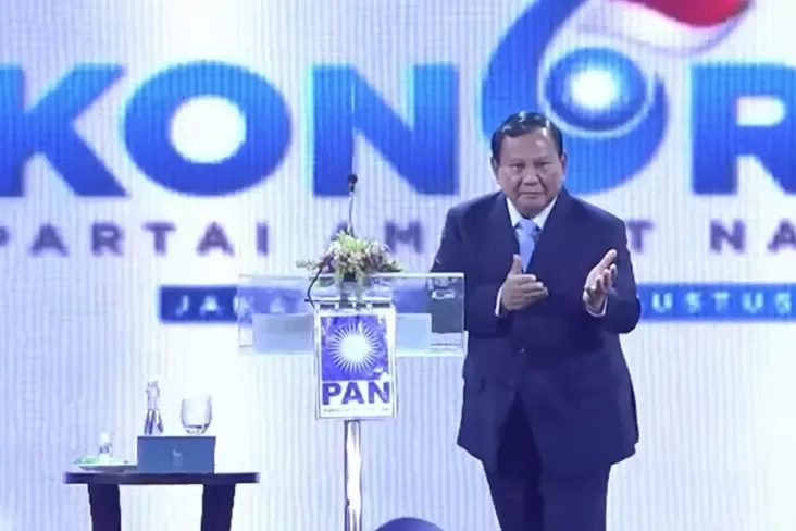 Pidato di Kongres PAN, Prabowo Merasa Ada di Tengah Sahabat