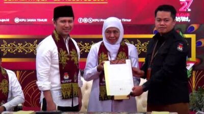Khofifah Minta Doa Restu ke Muslimat NU di Tulungagung