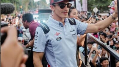 Marc Marquez Sangat Bahagia Ikut Parade Pebalap MotoGP di Mataram, Meski Datang Terlambat