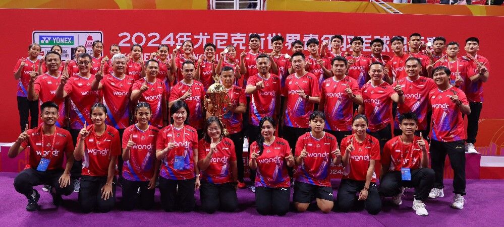 Tim Bulu Tangkis Junior Indonesia Juara Piala Suhandinata 2024 Kalahkan Cina