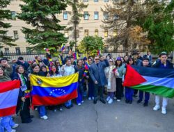Warga Palestina, Rusia dan Venezuela Galang Solidaritas Gaza Serta Tepi Barat di Moskow