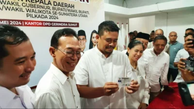 Di Acara HUT ke-17 Partai Gerindra, Bobby Nasution Bacakan Sumpah Jati Diri Kader