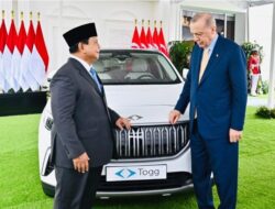 Presiden Erdogan Hadiahi Pemerintah Indonesia Mobil Listri Togg Buatan Turki