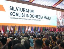 Menteri dan Wakil Menteri Kabinet Merah Putih Hadiri Puncak HUT Gerindra di SICC Sentul