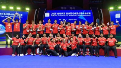 Kedatangan Tim Bulutangkis Indonesia yang Juarai BAMTC 2025 Disambut Pejabat Kemenpora dan PBSI