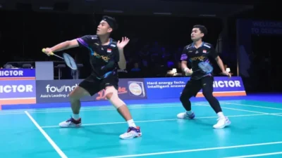 BULU TANGKIS — Menang Mudah Atas Wakil Taiwan, Leo/Bagas Melaju ke Babak Kedua All England 2025