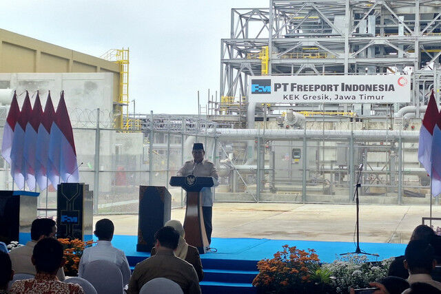Prabowo Resmikan Smelter Emas Freeport di Gresik
