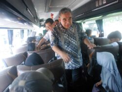 Muzani Lepas 15 Unit Bus Mudik Gratis ke Lampung