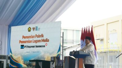 Prabowo Sebut Smelter Freeport Itu Impian Sejak Puluhan Tahun Bangsa Indonesia