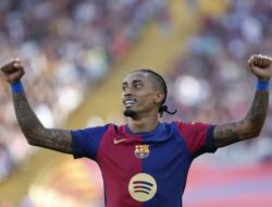 LIGA SPANYOL — Barcelona Taklukkan Celta Vigo 4-3, Raphinha Sumbang Dua Gol