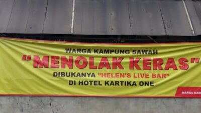 Warga Kampung Sawah Lenteng Agung Tolak Keberadaan Bar Helen’s Night Mart