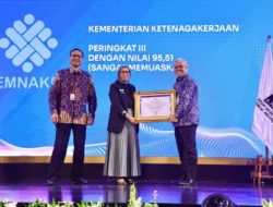 Kemnaker Raih Peringkat Tiga Penghargaan Pengawasan Kearsipan