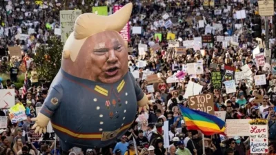 Kecam Kebijakan Otoriter Trump, Puluhan Ribu Warga AS Turun ke Jalan