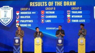 Drawing ASEAN U-23 Championship 2025, Indonesia Segrup dengan Malaysia dan Filipina