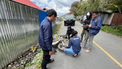 Satgas Damai Cartenz Olah TKP Penembakan Brigpol Ronal Enok di Puncak Jaya