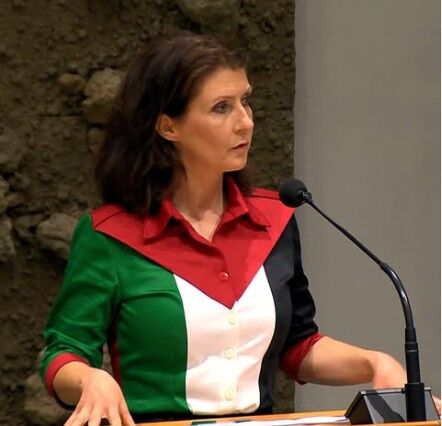 Tunjukkan Keberpihakannya, Anggota DPR Belanda Pakai Baju Berwarna Bendera Palestina