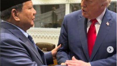 Momen Presiden Prabowo Bicara Serius dengan Donald Trump Bahas Masalah Timur Tengah