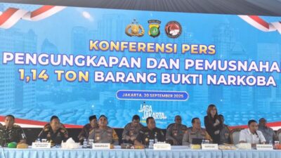 Dalam Dua Bulan Polda Metro Berhasil Sita 1,14 Ton Narkoba