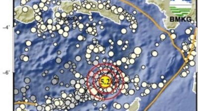 Gempa Magnitudo 5,2 Guncang Laut Banda, Tidak Berpotensi Tsunami