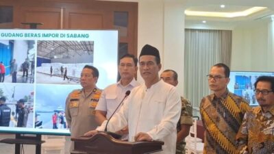 Mentan Amran Bongkar 250 Ton Beras Ilegal Thailand Masuk Lewat Sabang, Langsung Disegel Aparat