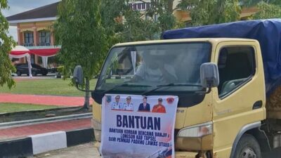 Pemkab Paluta Kirim Bantuan untuk Korban Banjir dan Longsor Tapsel