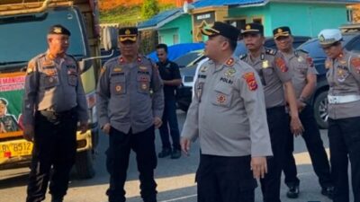 Polres Labusel Kirim 4 Truk Bantuan ke Korban Bencana Tapanuli