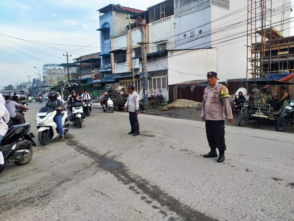 Amankan Titik Rawan, Polres Tanjungbalai Gelar 'Strong Point'
