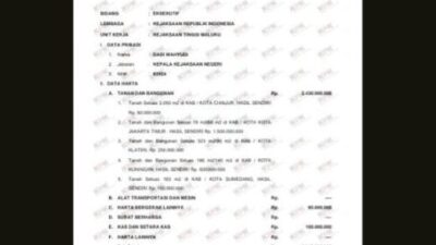 Terkait Isu Dugaan Pemerasan, Berikut Rincian Kekayaan Kajari Paluta di LHKPN
