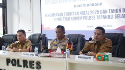Bupati Paluta Ikuti Rakor Operasi Lilin Toba 2025 di Polres Tapsel