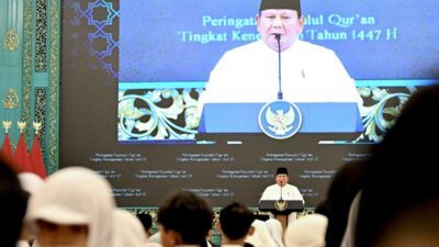 Peringatan Nuzulul Qur'an di Istana, Prabowo Ajak Ulama Bersatu Berantas Korupsi