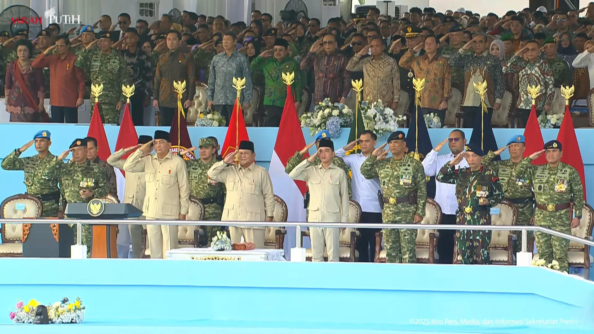 HUT ke-81 TNI, Prabowo Pimpin Upacara di Cilangkap